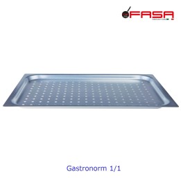 Teglia Gastronorm 1/1 alluminio forata cm 53x32,5x2 h