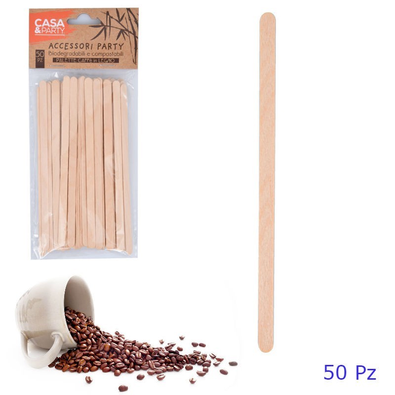 Palette caffè in legno monouso cm 14 conf. 50 pz