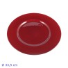 SOTTOPIATTO VETRO FATUM CM 33,5 ROSSO - 6 Pz