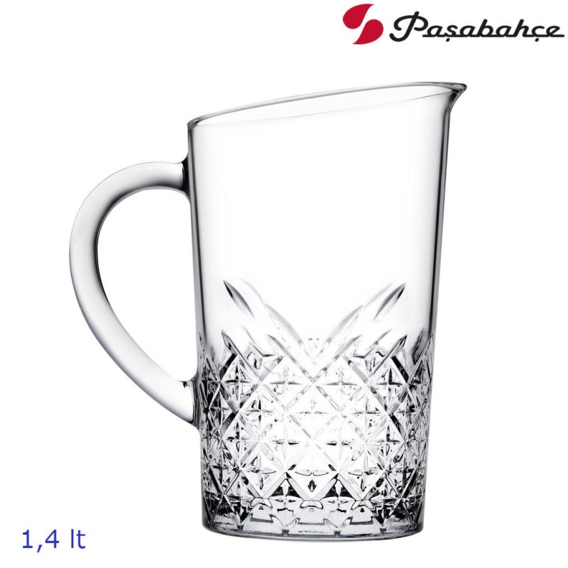 Caraffa vetro Timeless 1,4 lt Trasparente con manico - Pasabahce