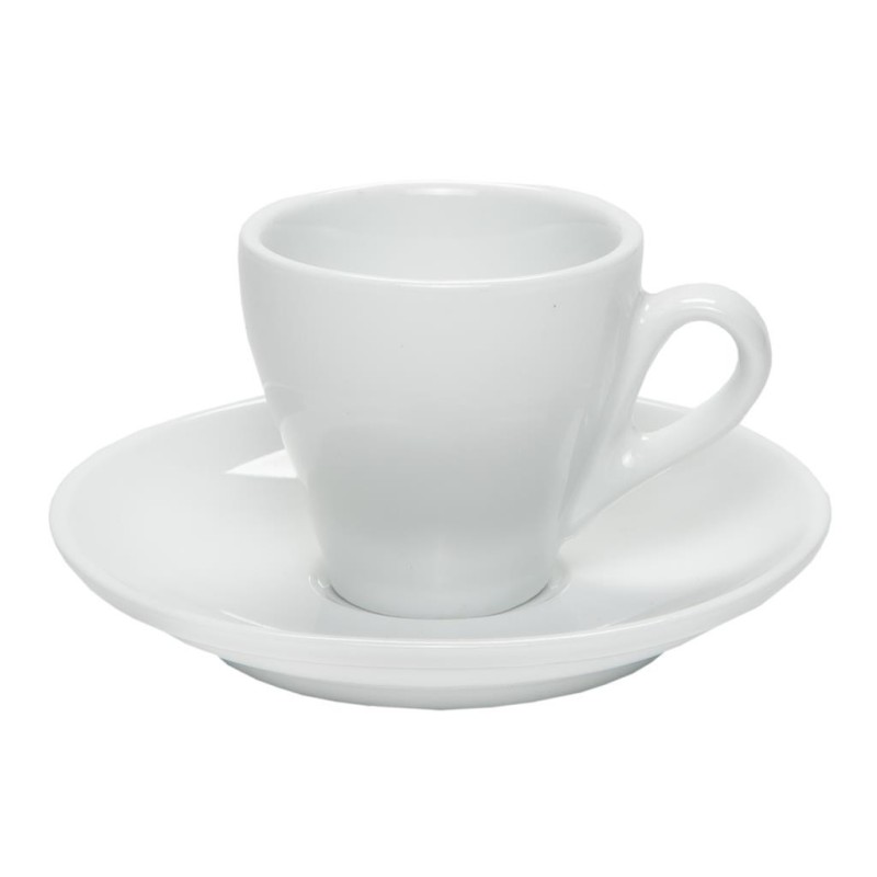 Set 6 Tazzine Caffè in Porcellana Bianca Eleganti | RagStore