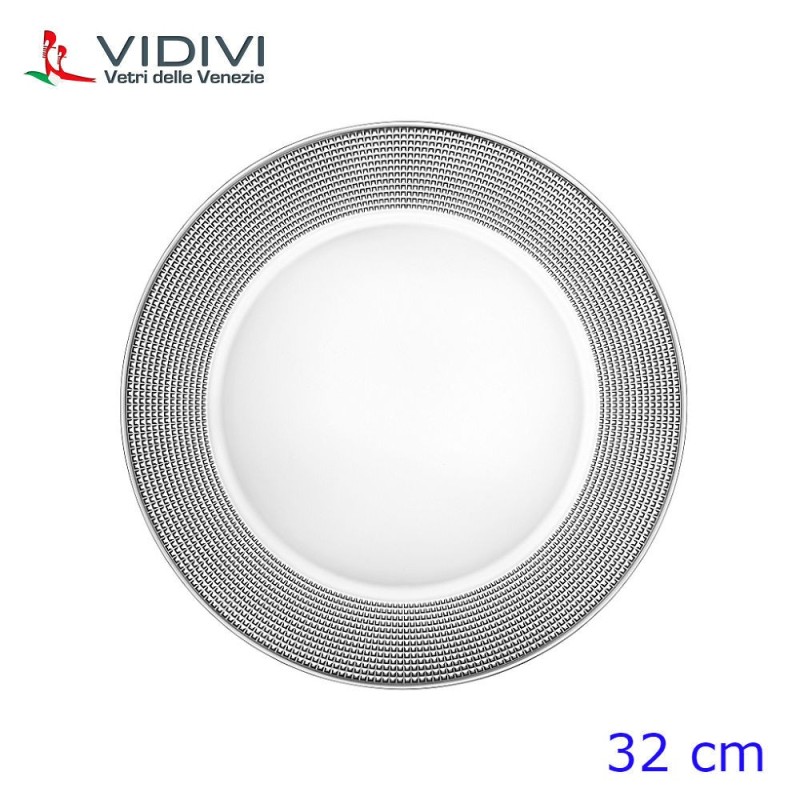 Sottopiatto vetro trasparente PRISMA cm 32 set 2 pz