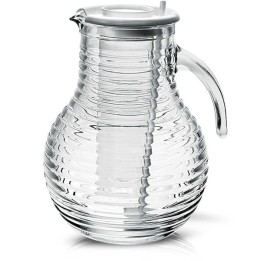 CARAFFA VETRO VIVA C/PORTA GHIACCIO Lt 2 TAPPO TORTORA