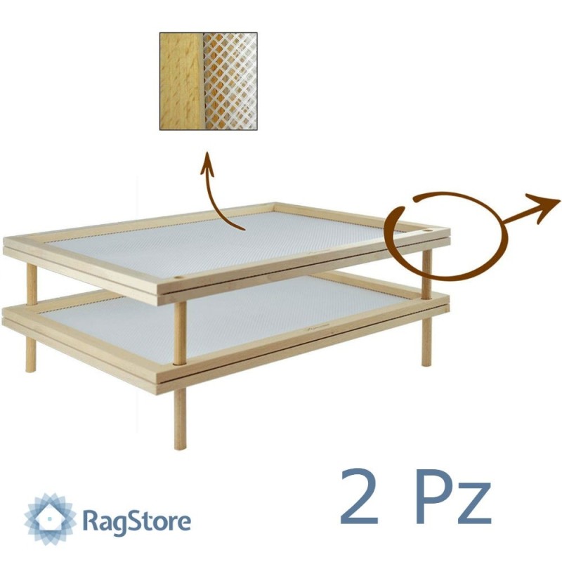 Set 2 essiccatori per pasta e frutta - rete per essiccare cm 50x40