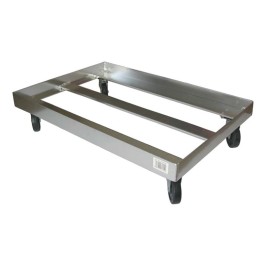 CARRELLO IN ALLUMINIO PORTA CASSE CM 65x45 CON RUOTE