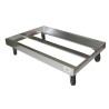 CARRELLO IN ALLUMINIO PORTA CASSE CM 65x45 CON RUOTE