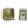 VASSOIO CARTA RETTANGOLARE ORO CM 22x16 Pz 4