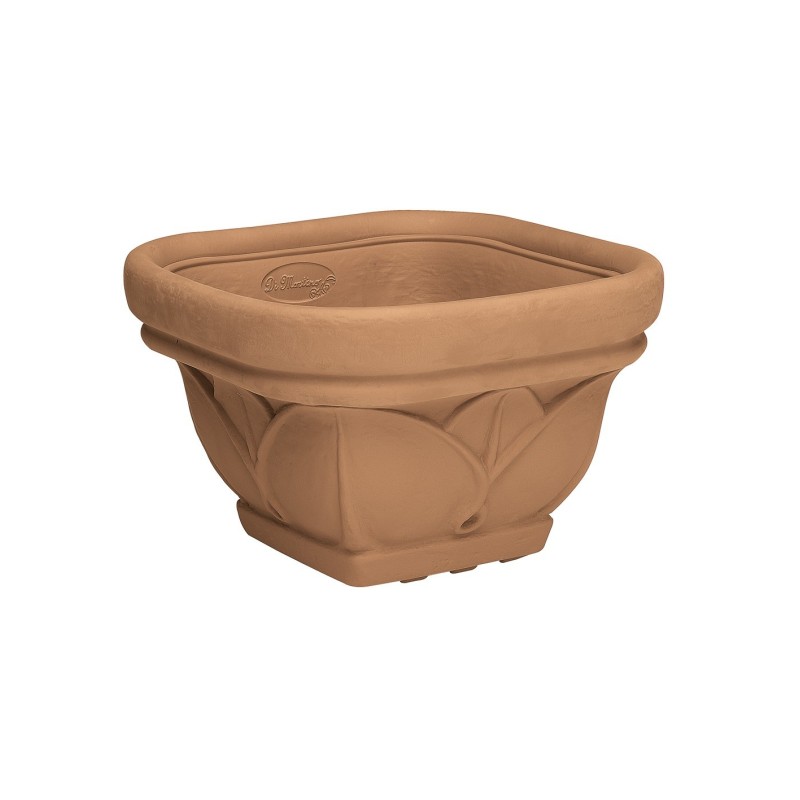 Vaso per fiori in resina modello lotus quadro cm 30x30