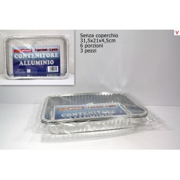 VASCHETTA ALLUMINIO S/COP 6 PORZIONI Pz 3