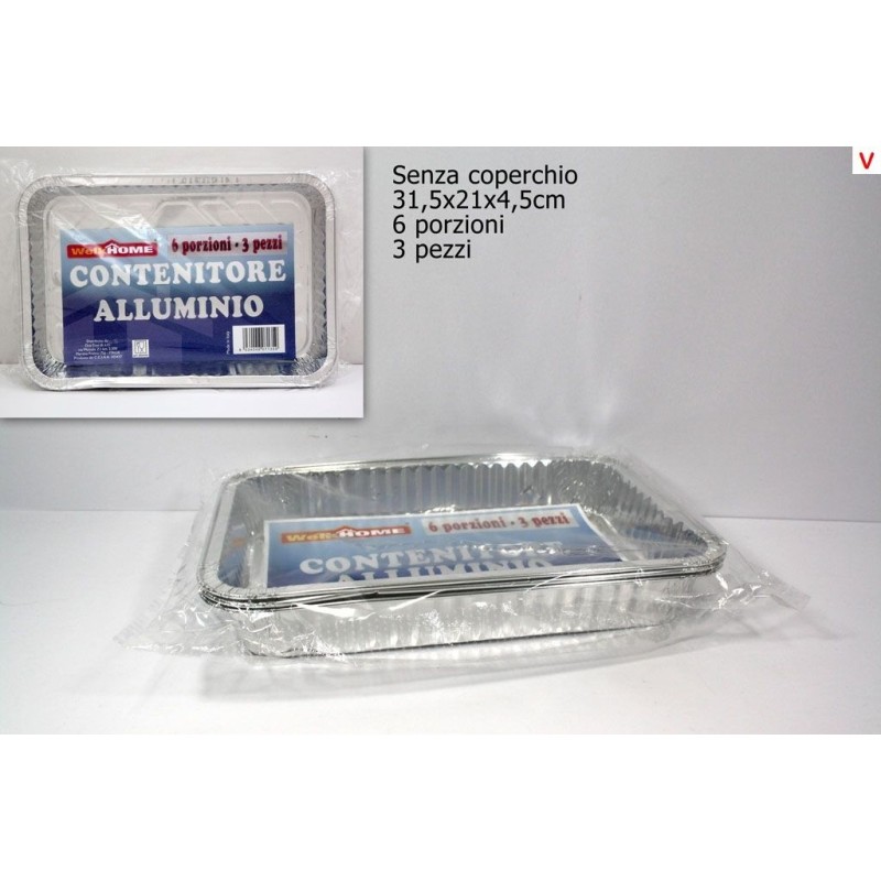 VASCHETTA ALLUMINIO S/COP 6 PORZIONI Pz 3