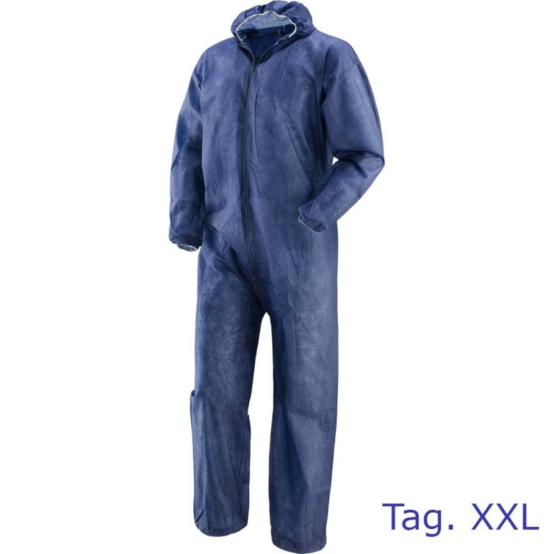 TUTA POLIPROPILENE CON CAPPUCCIO BLU TAG. XXL