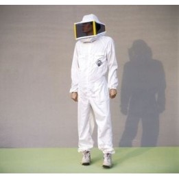 TUTA COMPATTA BIANCA CON APE COMPLETA DI MASCHERA PER APICOLTORE TAG. L