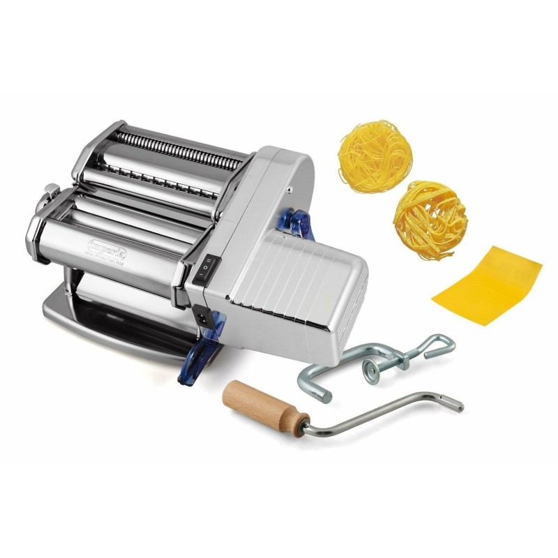 Imperia Electric è una macchina sfogliatrice per pasta sfoglia, tagliatelle, fettuccine e spaghetti