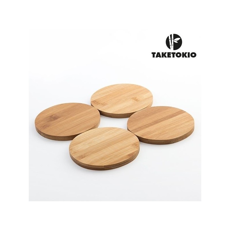Confezione regalo di sotto bicchieri in legno per calici vino