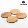 Confezione regalo di sotto bicchieri in legno per calici vino