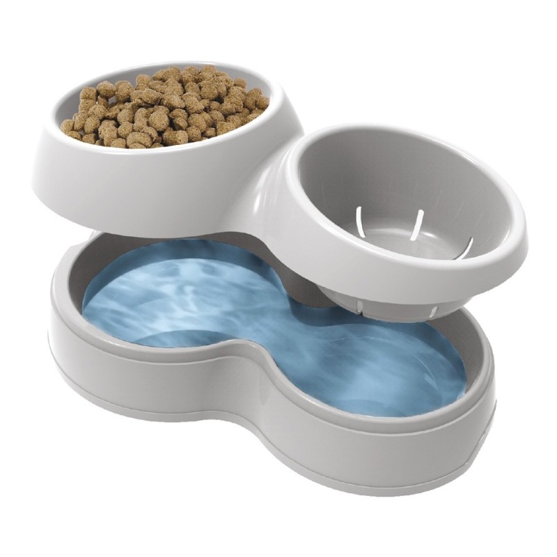 Ciotola per cane con porta acqua Ciottolotto Large Bama