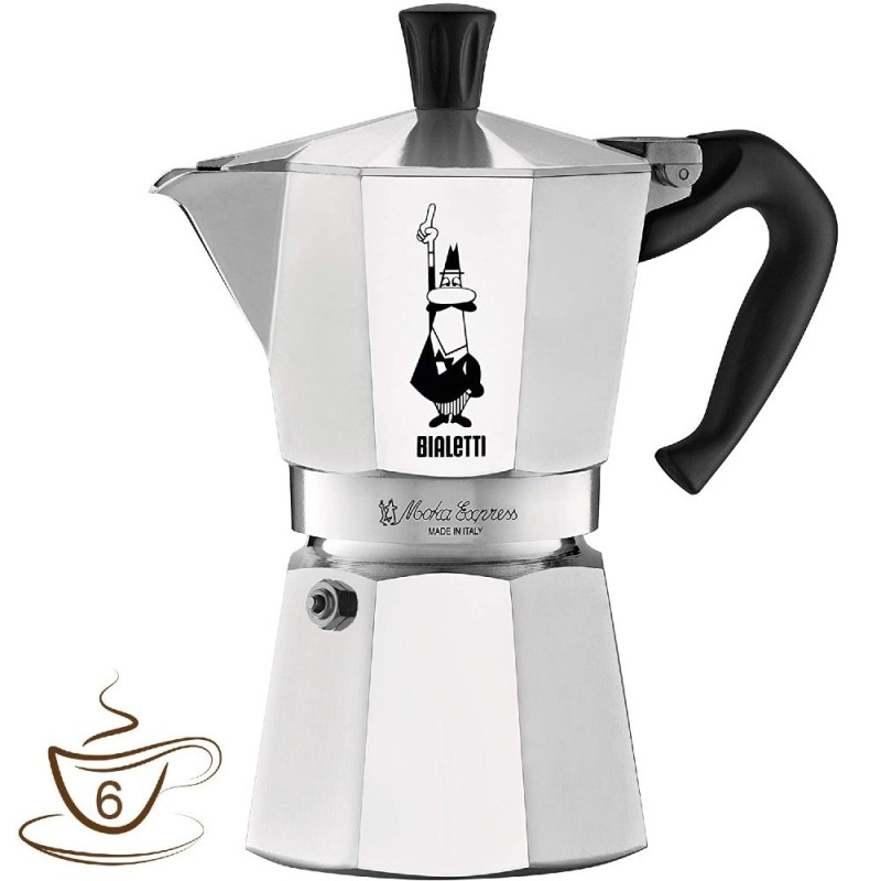 Dettaglio valvola di sicurezza ispezionabile Moka Bialetti 6 tazze