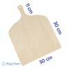 Pala prepara servi pizza realizzata in legno di betulla cm 30x30