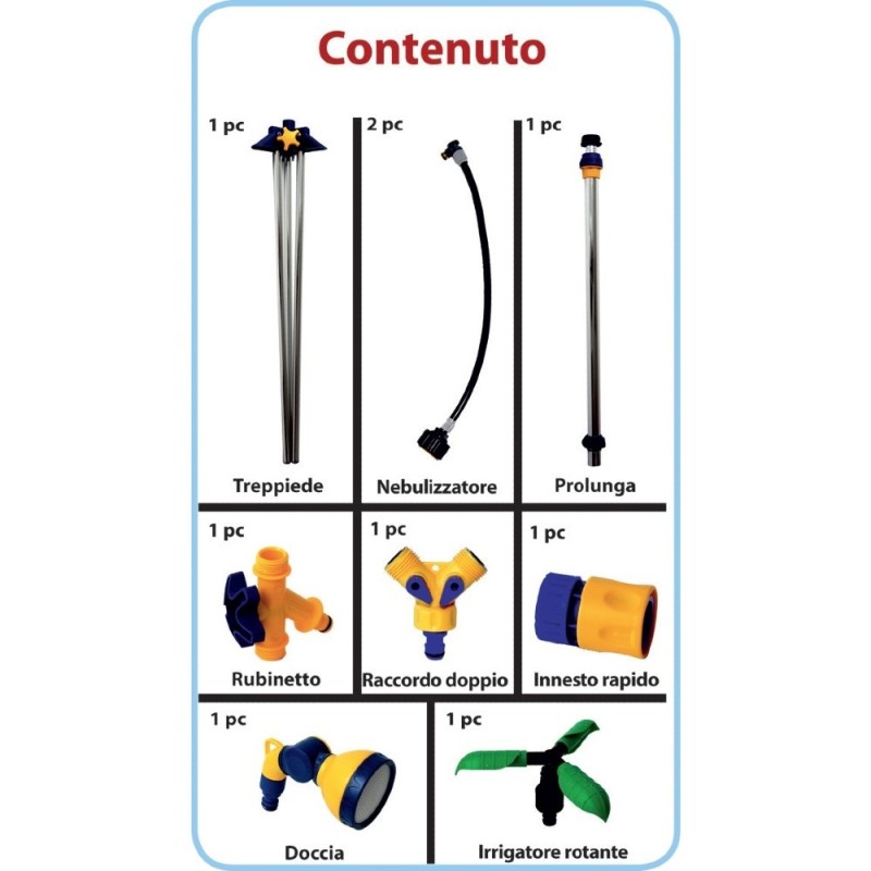 Kit impianto nebulizzazione acqua Afa stop doccia