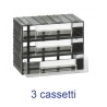 CASSETTIERA COMPONIBILE PORTA OGGETTI  3 CASSETTI TRASPARENTI