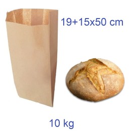 SACCHETTI PANE CARTA AVANA CM 19+15x50 CONF. 10 Kg