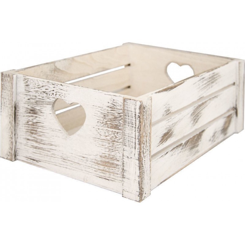 CASSETTA IN LEGNO SHABBY CHIC CM 27x15x9 ANTIQUE