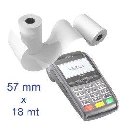 Rotolino di carta termica (non fiscale) per terminale Pos - 57,5x18 mt