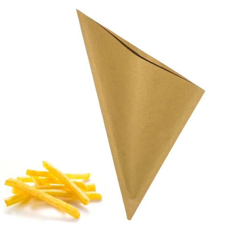 Coni Carta Paglia per Fritti cm 17x18 - Set 500 Pezzi | RagStore