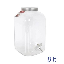 Barattolo dispenser in PET con rubientto da 8 Lt