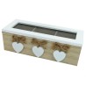 CASSETTA PORTA BUSTINE DI TE' A 3 POSTI SHABBY LOVE