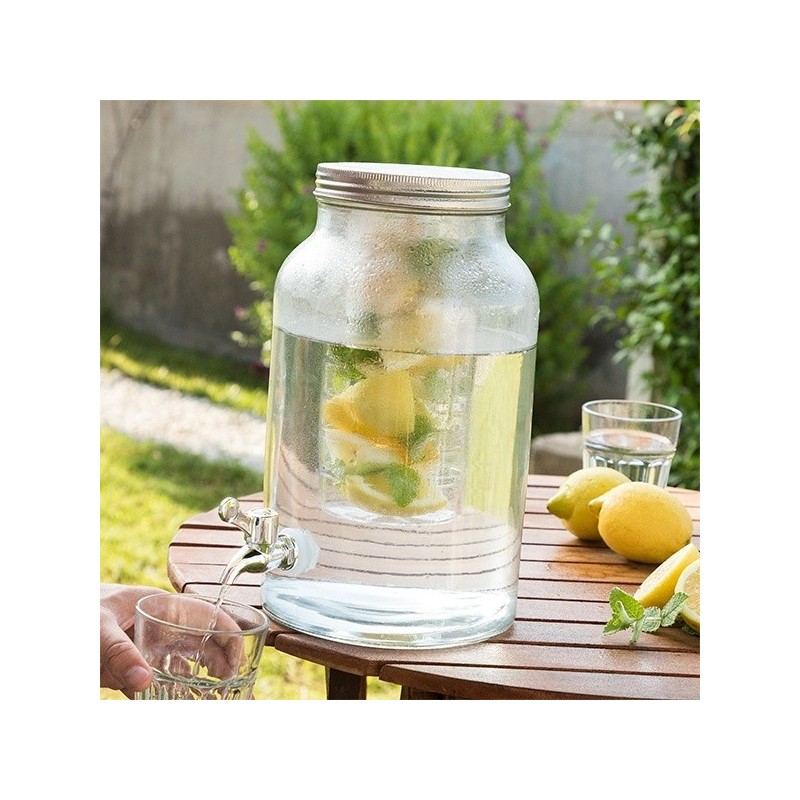 Barilotto con rubinetto e porta infuso da 4 litri