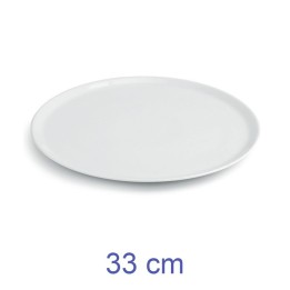 Piatto per pizza in porcellana bianca da 33 cm - Saturnia