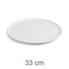 Piatto per pizza in porcellana bianca da 33 cm - Saturnia