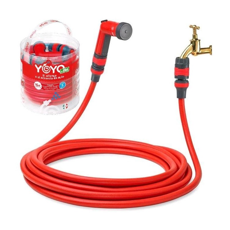 TUBO DA GIARDINO FITT YOYO ESTENSIBILE 30 MT CON PISTOLA