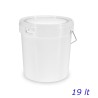 Secchio per miele e alimenti da 19 lt - Bianco