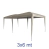 GAZEBO METALLO RICHIUDIBILE A SOFFIETTO Mt 3x6 RAGNO BEIGE