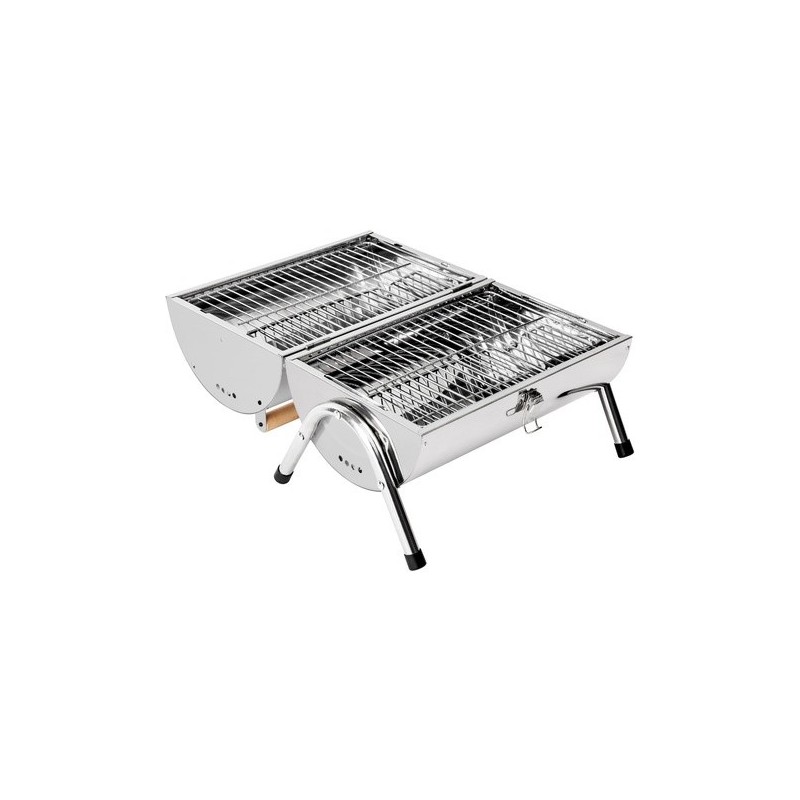 Barbecue da pic nic a valighetta con doppia griglia