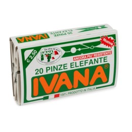 Pinze a molla per bucato mollettone Ivana 20 pz