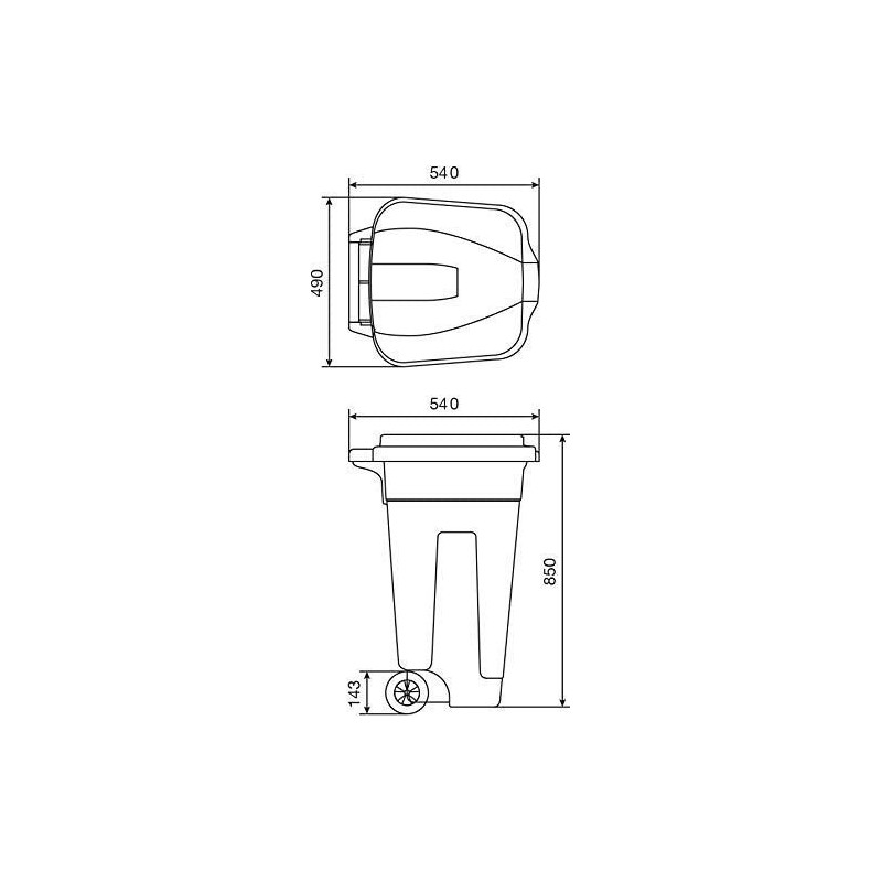BIDONE DIFFERENZIATA Lt 100 BLU