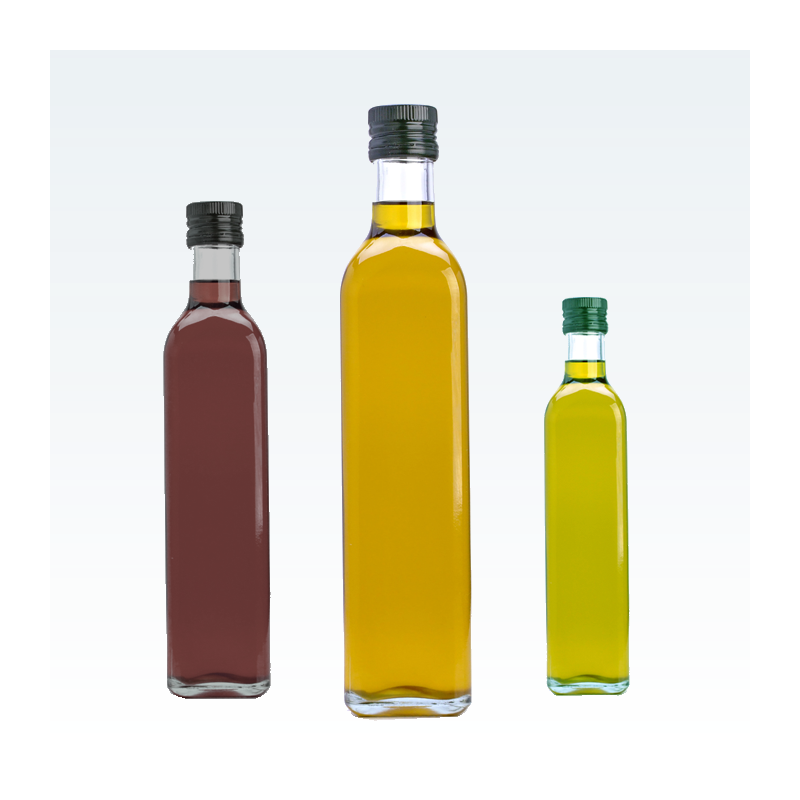 Bottiglia marasca trasparente per olio aceto liquore