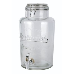 Contenitore in vetro con rubinetto per aperitivi e acqua da 8 lt