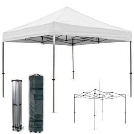 Gazebo da esterno richiudibile a soffietto modello Spider 3x3 mt Bianco