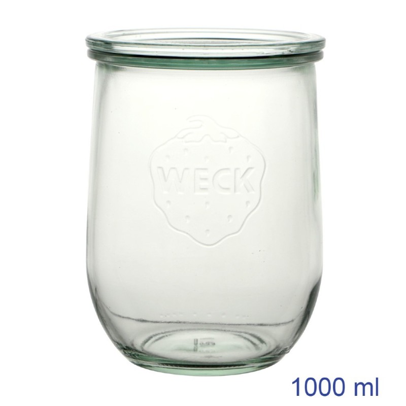 Barattolo vetro Weck con coperchio da 1 kg per vaso cottura