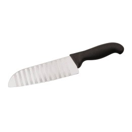 Coltello traglia verdure con lama inox e manico nero - 18222-18