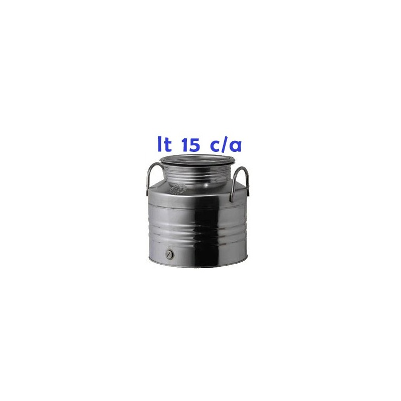BIDONE OLIO INOX 4F LT 15 C/A