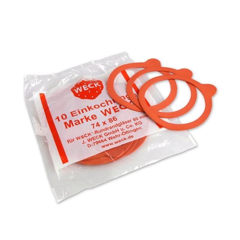 Guarnizioni gomma per coperchio Ø 8 vasi Weck 10 pz