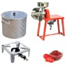 Set passatrice elettrica a banchetto con pentola inox e fornellone acciaio