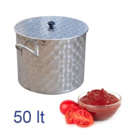 Pentola in acciaio inox per salsa da 50 litri