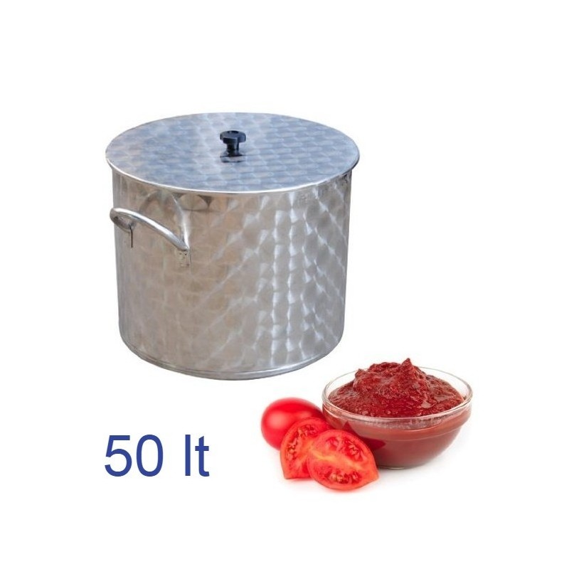 Pentola in acciaio inox per salsa da 50 litri