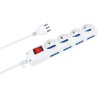 Ciabatta multipresa 12 posti (4 schuko + 8 bipasso) con interruttore